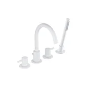 Baterie wannowe i prysznicowe - Bateria wannowa biały mat Simplon Omnires - miniaturka - grafika 1