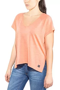 Koszulki i topy damskie - super.natural nadrukowana damska koszulka z długim rękawem, z wełny merynosów, W JONSER LS PRINTED, różowy, m - grafika 1