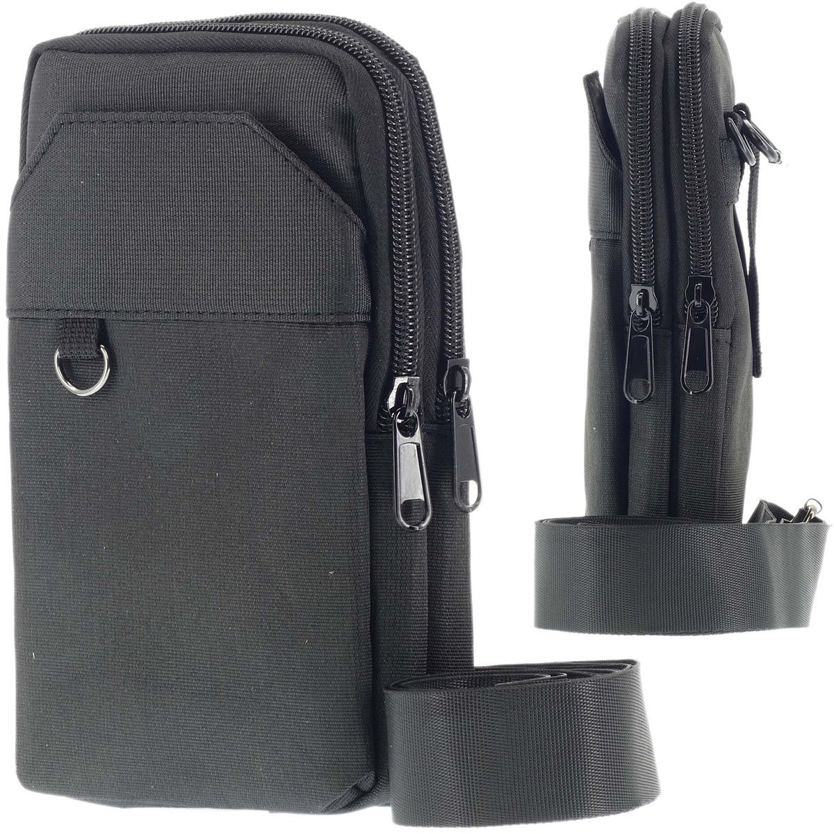 TORBA MĘSKA NA RAMIĘ DO PASKA SASZETKA SPORTOWA MIEJSKA ORGANZER CZARNA