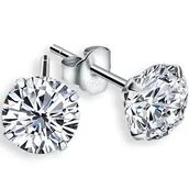 Kolczyki - Kolczyki SREBRO próby 925 cyrkonie 8 mm - miniaturka - grafika 1