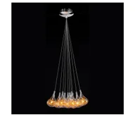 Lampy sufitowe - Searchlight 20018 - Żyrandol na lince 10xG4/20W/230V złoty - miniaturka - grafika 1