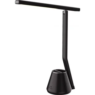 Czarna biurkowa lampka LED z przybornikiem - 6X S253 S6-S40 - Lampy stojące - miniaturka - grafika 1