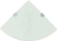 Półki łazienkowe - Elior Biała szklana półka narożna - Gaja 3X - miniaturka - grafika 1