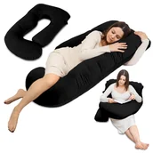 Poduszki do karmienia - Poduszka ciążowa Poduszka do karmienia xxl Poduszka boczna do spania Poduszka ciążowa duża poduszka komfortowa Poduszka pozycjonująca w kształcie li.. - miniaturka - grafika 1