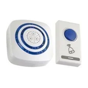 Dzwonki i gongi - Struhm, Dzwonek bezprzewodowy NUTKA 3V (2x AA) D biały niebieski - miniaturka - grafika 1