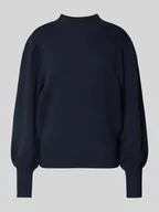 Swetry damskie - Sweter z dzianiny ze stójką model ‘FONNY’ - miniaturka - grafika 1