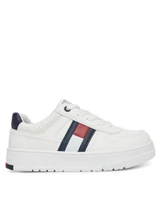 Tommy Hilfiger Sneakersy Flag Low Cut Velcro Sneaker T3X9-33859-1355 M Biały - Buty dla chłopców - miniaturka - grafika 1