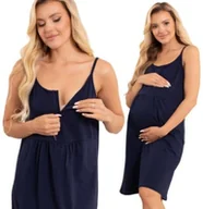 Piżamy ciążowe - Koszula Nocna Ciązowa Do Szpitala Karmienia Na Ramiączkach L/XL - miniaturka - grafika 1