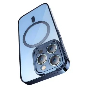 Zestaw ochronny Baseus Glitter przeźroczyste etui magnetyczne i szkło hartowane do iPhone 14 Pro Max (niebieski) - Etui i futerały do telefonów - miniaturka - grafika 6