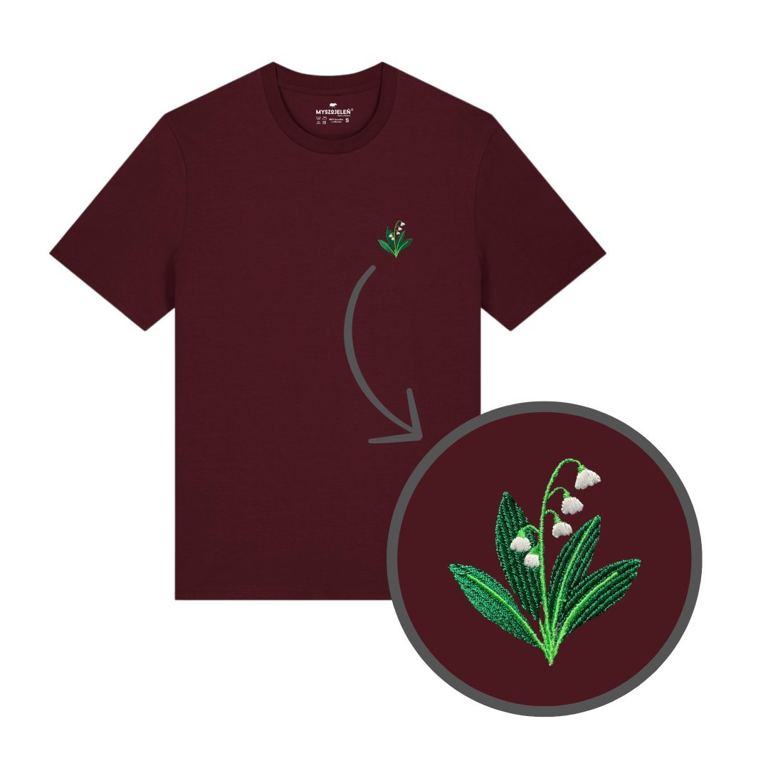 Haftowana koszulka - KONWALIE - bordowy 2XL
