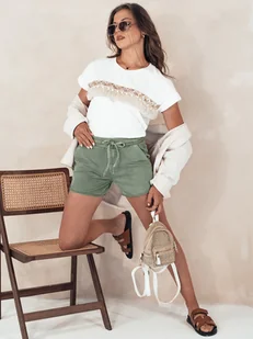 Spodenki damskie CITYCHIC oliwkowe Dstreet SY0350-S - Spodenki damskie - miniaturka - grafika 1