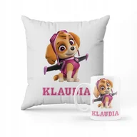 Gadżety dla niej i dla niego - ZESTAW KUBEK + PODUSZKA PSI PATROL SKY + IMIĘ - miniaturka - grafika 1