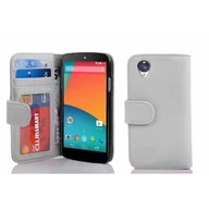 Etui i futerały do telefonów - LG Cadorabo - Book Style Hülle für NEXUS 5 - Case Cover Schutzhülle Etui Tasche mit 3 Kartenfächern in MAGNESIUM-WEIß - miniaturka - grafika 1