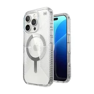 Etui i futerały do telefonów - Speck Presidio Przezroczyste etui na telefon iPhone 16 Pro, smukłe, przezroczyste/chromowane, kompatybilne z MagSafe, z ochroną przed upadkiem 4 m - miniaturka - grafika 1