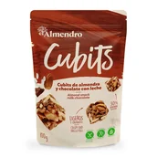 Płatki śniadaniowe i musli - CUBITS Kostki z Mleczną Czekoladą i Migdałami 100g - miniaturka - grafika 1