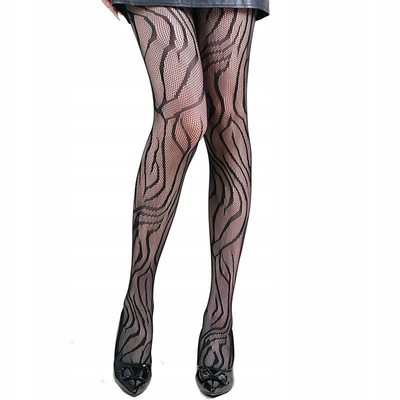 eleganckie DAMSKIE RAJSTOPY koronkowe siateczkowe elastyczne S M L modne
