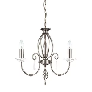 Elstead Lighting Aegean 3Lt Chandelier Polished Nickel AG3 POL NICKEL Elstead lampa wisząca stylowa świecznikowa AG3 POL NICKEL ) - Lampy sufitowe - miniaturka - grafika 1