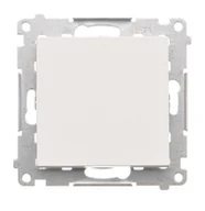 Wyłączniki światła i elektryczne - Wyłącznik schodowy bez piktogramu Simon 55 - biały mat - miniaturka - grafika 1