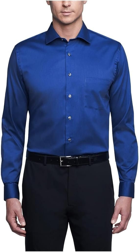 VAN HEUSEN KOSZULA ELEGANCKA GRANATOWA Z KOŁNIERZYKIEM M 6FA