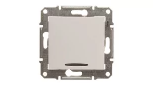 LEDart 1-biegunowy z podświetlaczem LED, Schneider Electric SEDNA SDN1400121, bez ramki, kolor biały - Wyłączniki światła i elektryczne - miniaturka - grafika 1