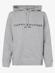 Tommy Hilfiger Damska bluza z kapturem Kobiety Materiał dresowy szary marmurkowy, L - Bluzy damskie - miniaturka - grafika 1