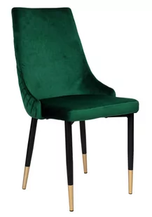 Krzesło welurowe VERMONT ciemnozielone Velvet - Krzesła - miniaturka - grafika 2