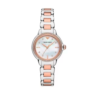 Zegarek Zegarek Emporio Armani Mia AR11569 Silver/Rose gold - Zegarki damskie - miniaturka - grafika 1