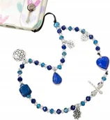 Plecaki - ZAWIESZKA GRANATOWY STYLOWY BRELOK ZŁOTA WAŻKA DO KLUCZY TELEFONU PLECAKA - miniaturka - grafika 1