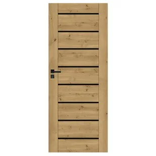 Drzwi pokojowe PRIM dąb górski czarne 80 prawe - Drzwi wewnętrzne - miniaturka - grafika 1