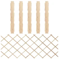 Ogrodzenia - shumee shumee Płotki kratkowe 5 szt. lite drewno jodłowe 180x80 cm - miniaturka - grafika 1