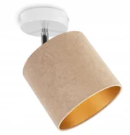 Lampy sufitowe - Lampa Wisząca Sufitowa Nowoczesna Złoty Welur - miniaturka - grafika 1