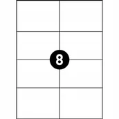 Akcesoria do pakowania - ETYKIETY SAMOPRZYLEPNE 105X74mm, 100 ARKUSZY, 800 ETYKIET - miniaturka - grafika 1