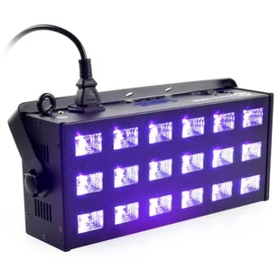 LIGHT4me LED UV 18 X 3W Reflector + Strobe Dmx - Oświetlenie i efekty wizualne - miniaturka - grafika 1