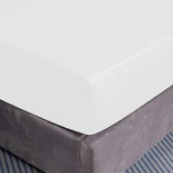 Prześcieradła dla dzieci - Prześcieradło Bawełniane Z Gumką 90x200+25 Ecru - miniaturka - grafika 1