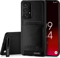 Etui i futerały do telefonów - Skórzane etui SURAZO Premium do Samsung Galaxy A53 5G - odporne na wstrząsy skórzane etui na telefon komórkowy z funkcją podstawki i zderzaka w kolorze czarnym - miniaturka - grafika 1
