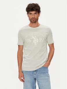 U.S. Polo Assn. T-Shirt MUP4203 Beżowy Regular Fit - Koszulki męskie - miniaturka - grafika 1