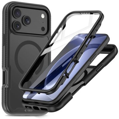 Etui TECH-PROTECT Defense MagSafe do Apple iPhone 17 Pro/18 Pro Czarny Matowy