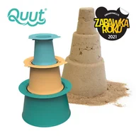 Zabawki do piasku - Zestaw 3 foremek do piasku Wieża Alto Lagoon Green + Banana Blue Quut - miniaturka - grafika 1