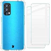 Etui i futerały do telefonów - Bizon Etui + 2x szkło Case Clear Oppo Reno 5 5G przezroczyste - miniaturka - grafika 1