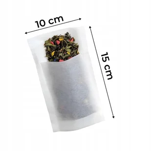 Woreczki do parzenia herbaty, ziół, kawy - 100 szt., 10x15 cm - Herbata - miniaturka - grafika 1