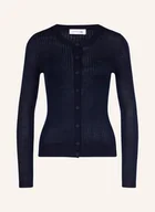 Swetry damskie - Lacoste Kardigan blau - miniaturka - grafika 1