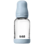 Butelki dla niemowląt - BIBS Baby Glass Bottle Round Latex butelka antykolkowa Baby Blue 120 ml - miniaturka - grafika 1