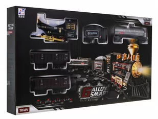 Kolejka z funkcją Dymu dla dzieci 5+ Długi tor + Lokomotywa retro + 4 wagony - Tory, garaże, parkingi - miniaturka - grafika 11