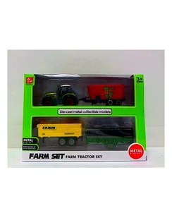 Traktor z 3 przyczepami 16cm 2rodz. SQ82004-1 HIPO - Samochody i pojazdy dla dzieci - miniaturka - grafika 1
