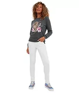Bluzy damskie - Joe Browns Damska bluza z grafiką w panterkę oversize, miękka, przytulna, szara, 10, szary, 36 - miniaturka - grafika 1