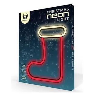 Neon FOREVER TF1 Christmas Skarpeta Biały-czerwony Bat + USB FLNE23 - Pozostałe oświetlenie - miniaturka - grafika 2