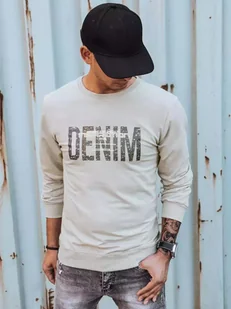 Bluza męska z nadrukiem beżowa Dstreet BX5357-XL - Bluzy męskie - miniaturka - grafika 1