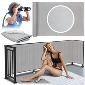 Parawany - Osłona balkonowa siatka cieniująca 1x7m jasny szary - miniaturka - grafika 1