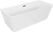 Wanny - Mexen Volta wanna wolnostojąca przyścienna 170 x 75 cm, biała, przelew czarny - 51131707500-70 - miniaturka - grafika 1