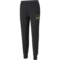 Dresy damskie - Spodnie dresowe damskie Puma HOLIDAY FL czarne 58955301-L - miniaturka - grafika 1